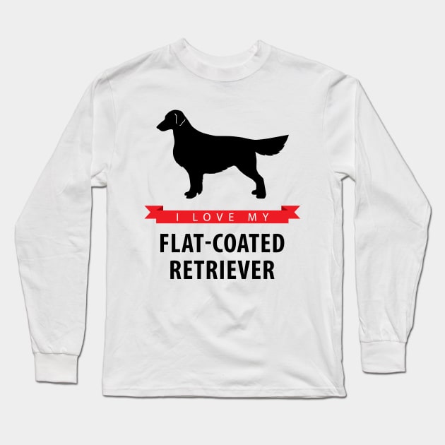 I Love My Flat-Coated Retriever Long Sleeve T-Shirt by millersye